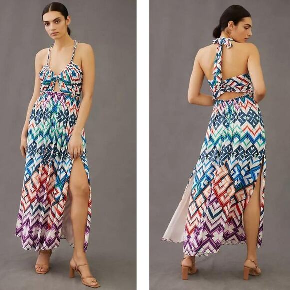 Anthropologie Halter Midi Dress 4 NWT - Picture 9 of 9